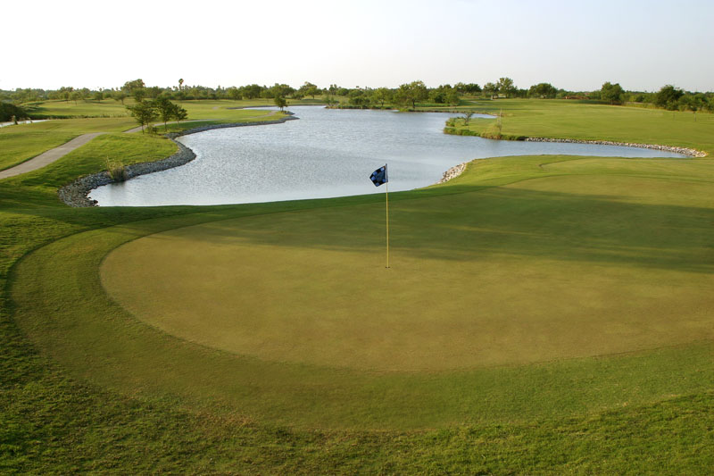 Beautiful championship golf course fairway in McAllen Texas