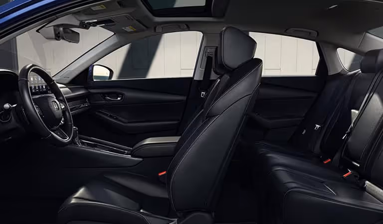 11th generation Honda Accord sedan providing medical transportation service with driver assisting passenger in Kennebec Valley Maine