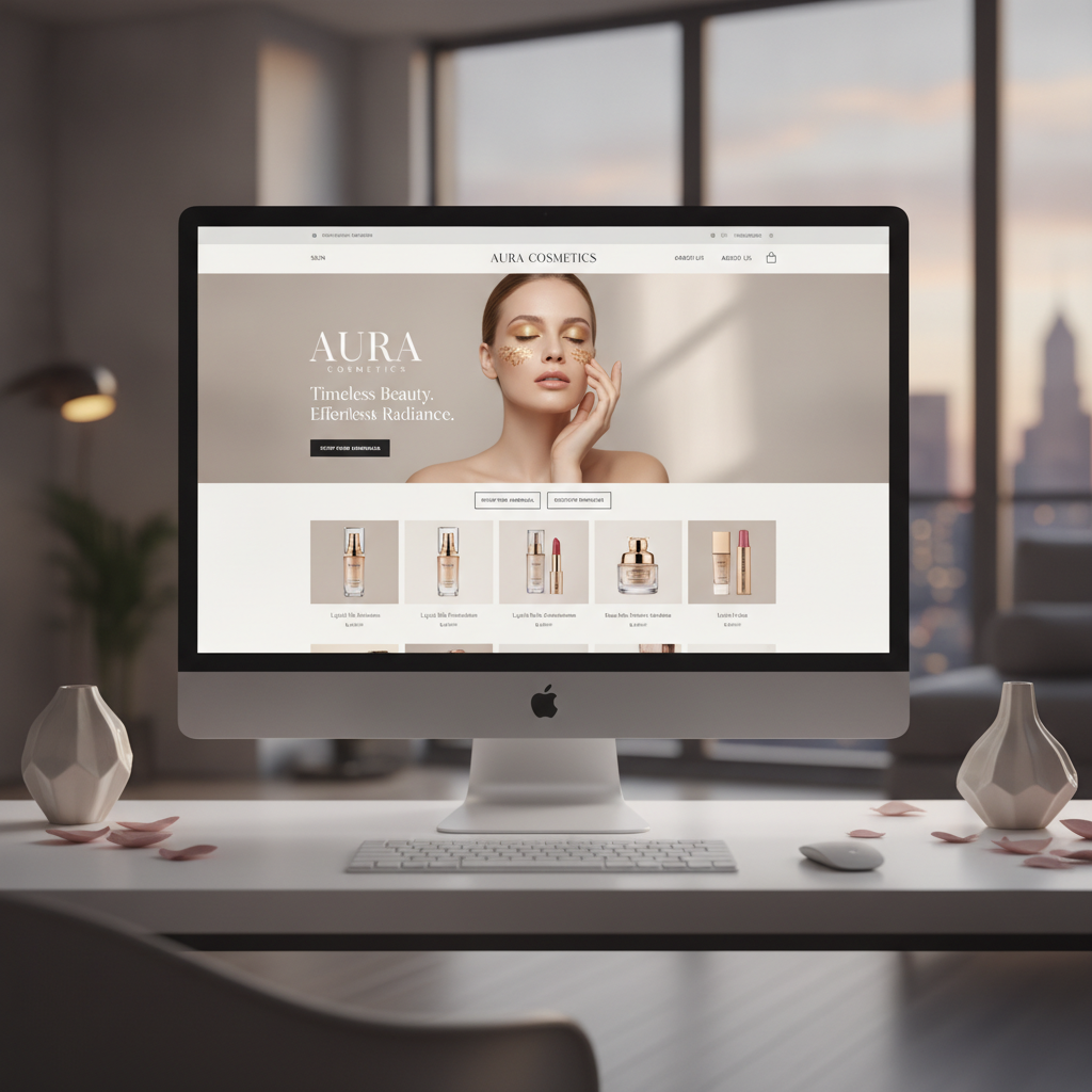 Luxury e-commerce homepage for a high-end fashion brand
