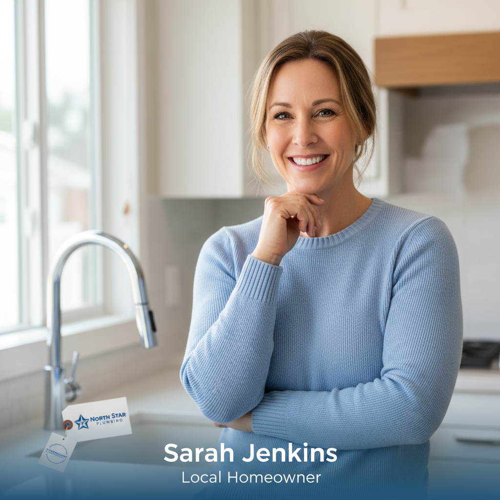 Portrait of a happy homeowner who used North Star Plumbing