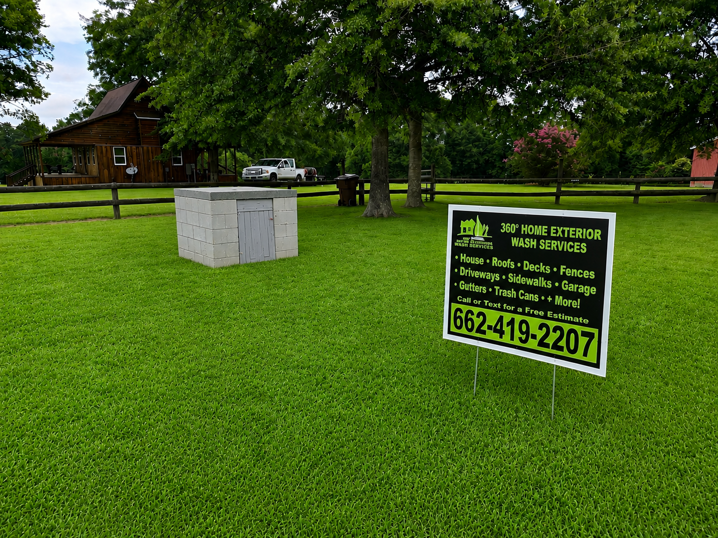 Pristine clean home exterior after professional pressure washing