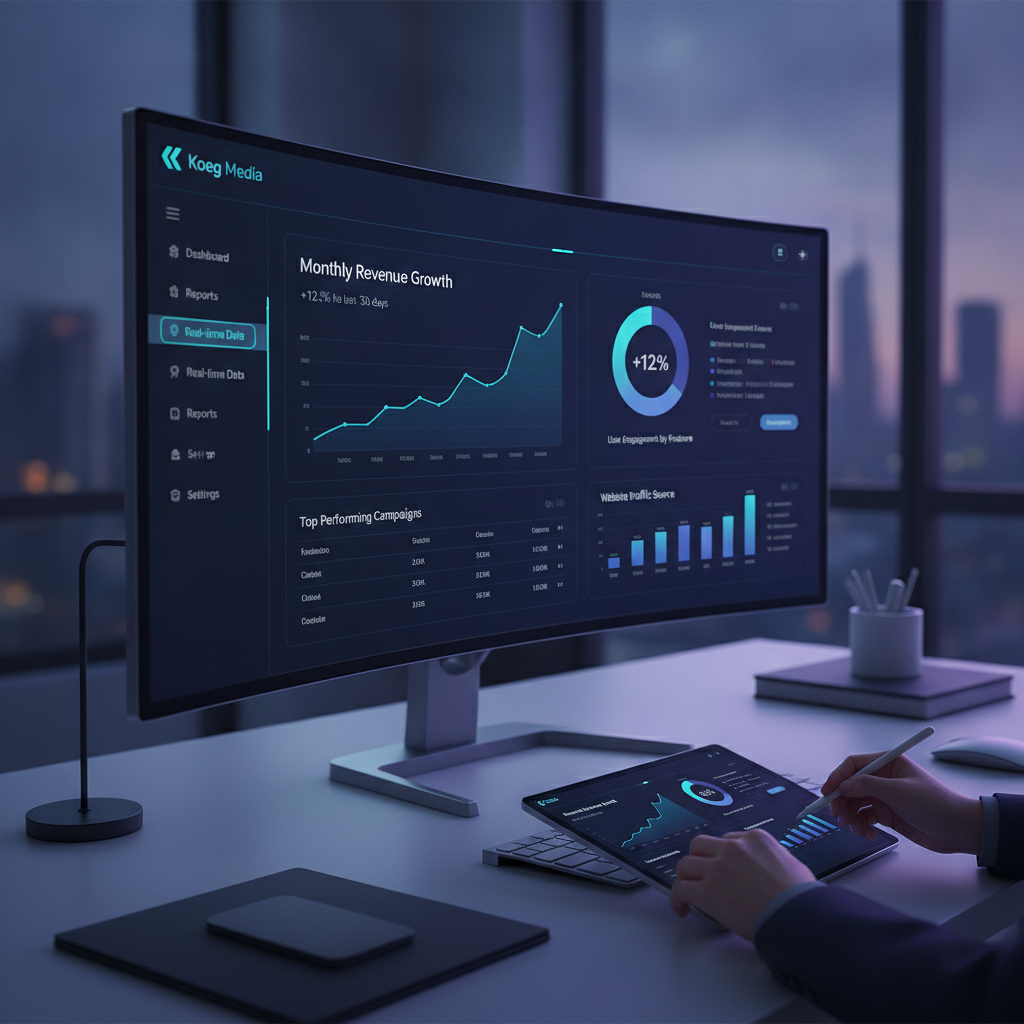 Sleek user interface for a modern SaaS analytics platform