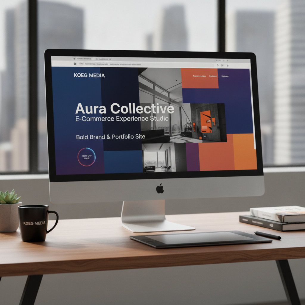 Bold and artistic portfolio website for a creative design agency