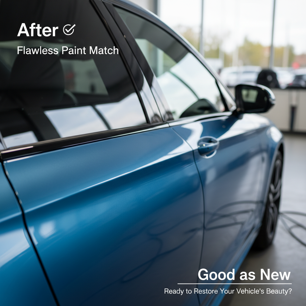 Car door perfectly repaired