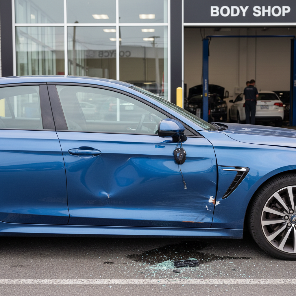 Car with side damage