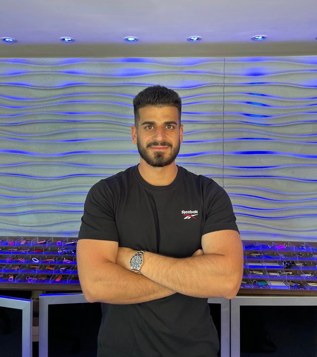 Christos Agathangelou demonstrating an exercise