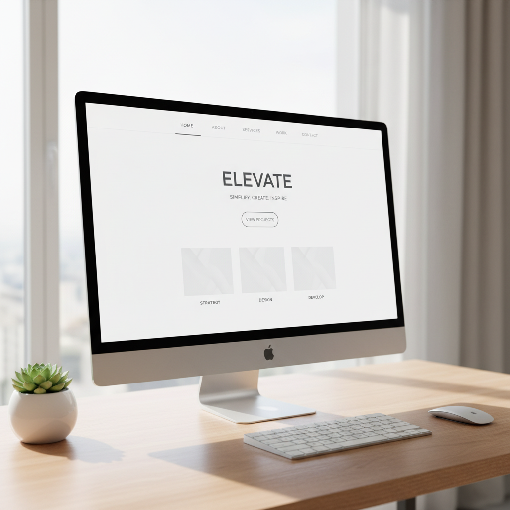 Minimalist Web Design Interface