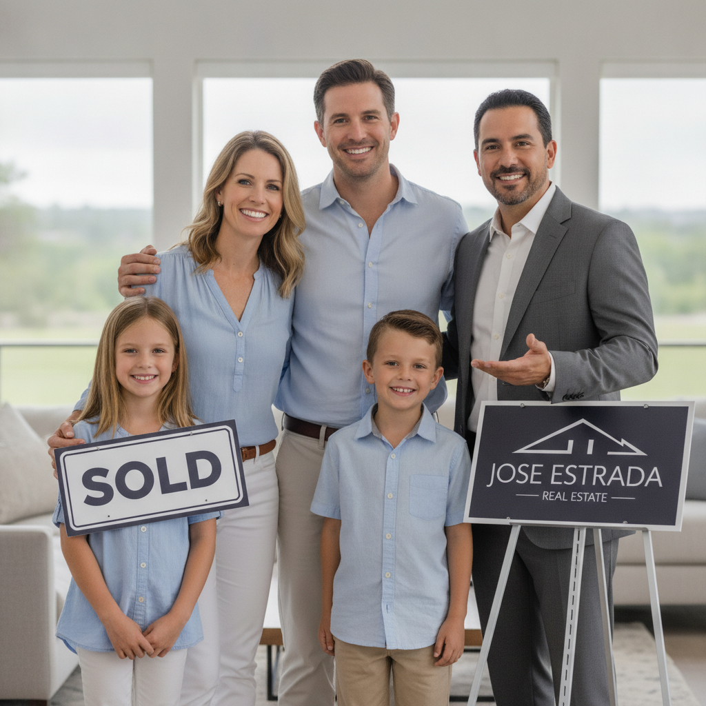 Portrait of the Johnson family helped by Jose Estrada