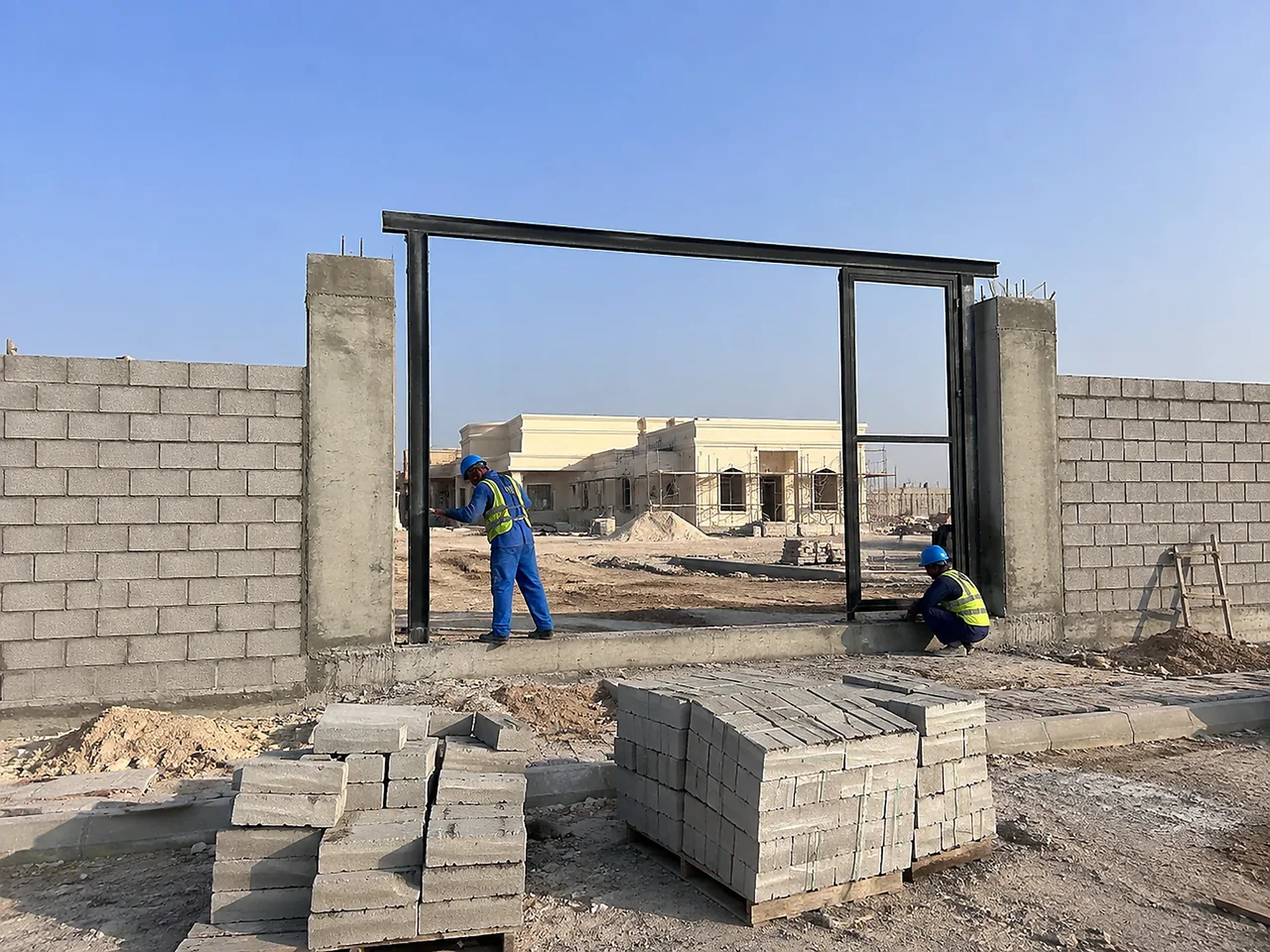 070/074 | External Works - Doha | POPUP 2/6 | Boundary & gate works
