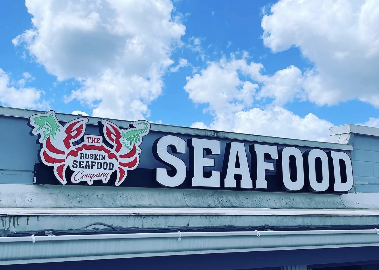 Fresh seafood counter at Ruskin Seafood Company