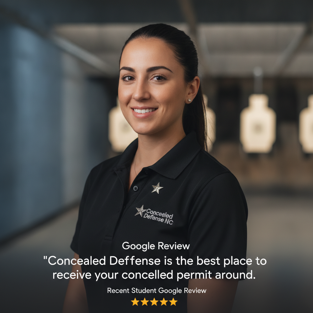 Professional headshot of female firearms academy graduate