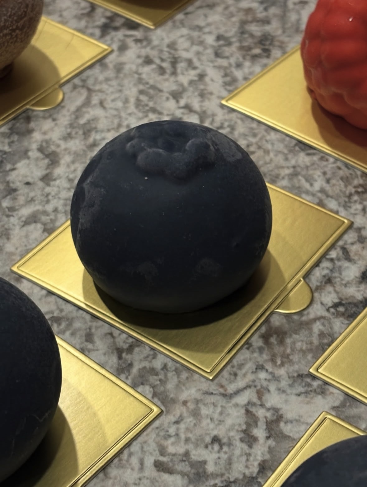 Elegant pastry display showcasing +967 Pâtisserie's handcrafted quality