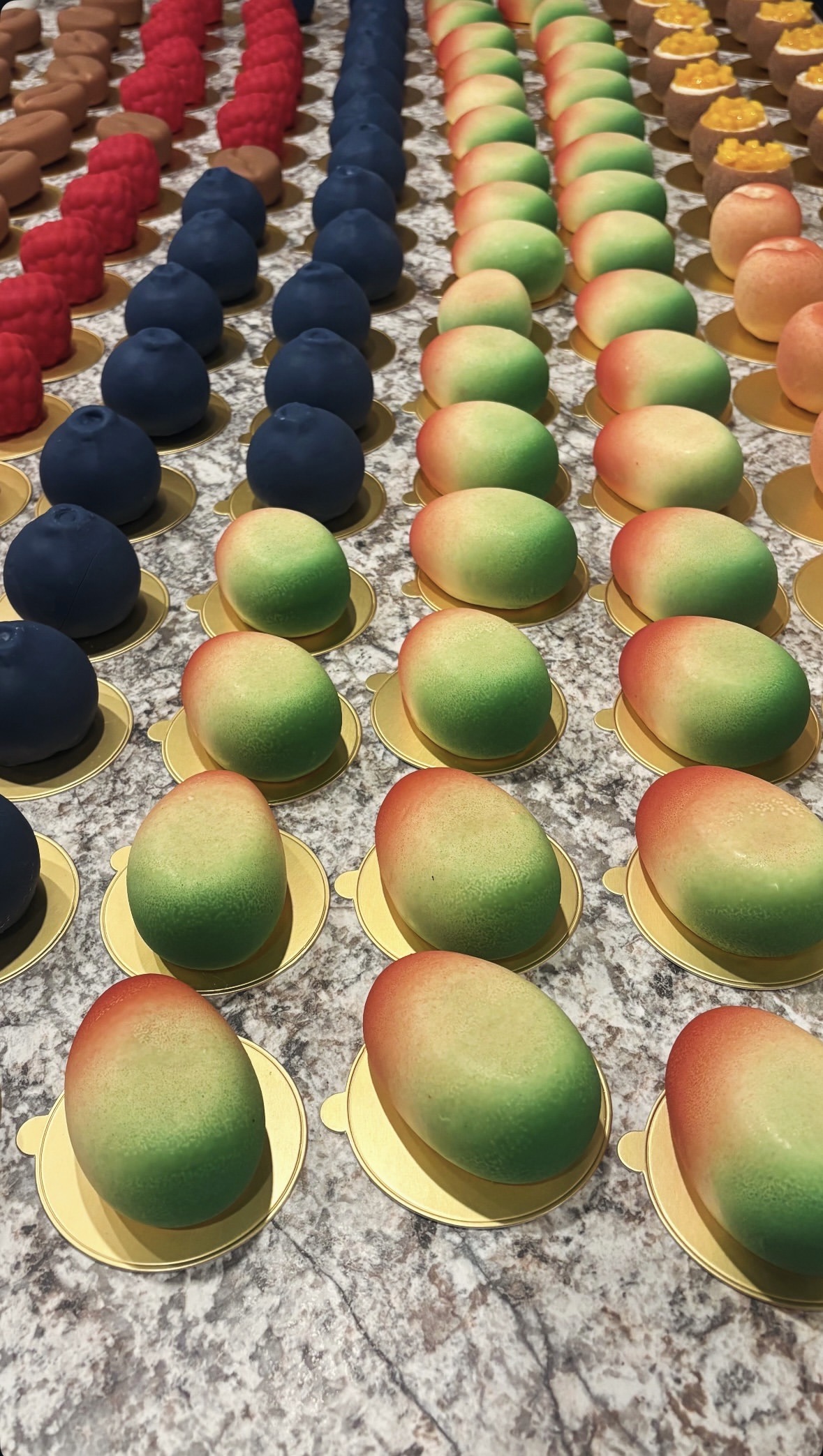 Close-up of a beautifully crafted +967 Pâtisserie dessert