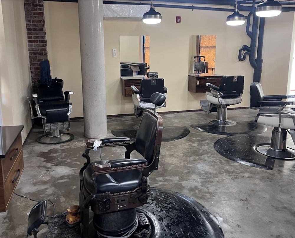 Sky Barbers Hoboken barbershop interior