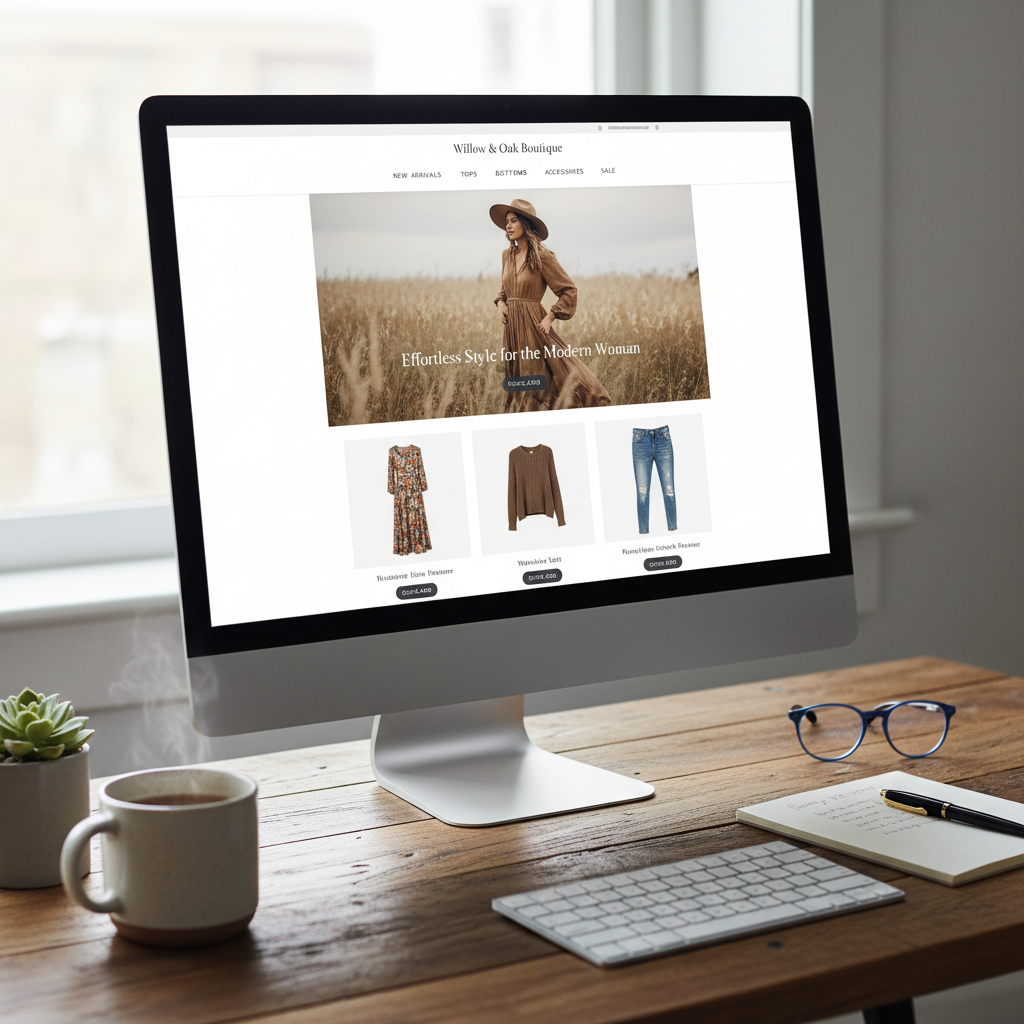 Stylish e-commerce website for a clothing boutique