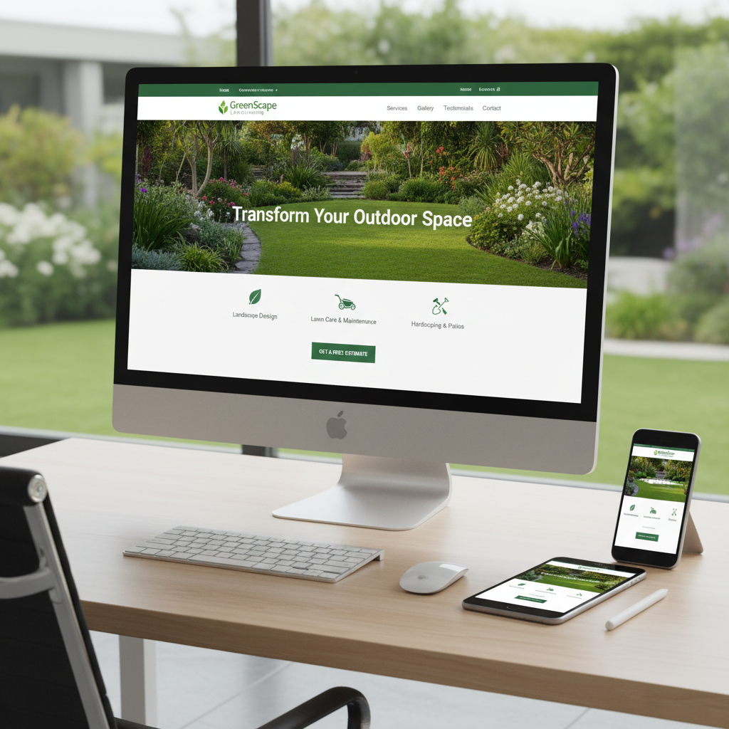 Professional website for a local landscaping company