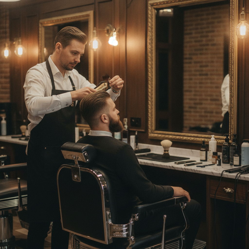Expert beard sculpting and trimming with precision tools