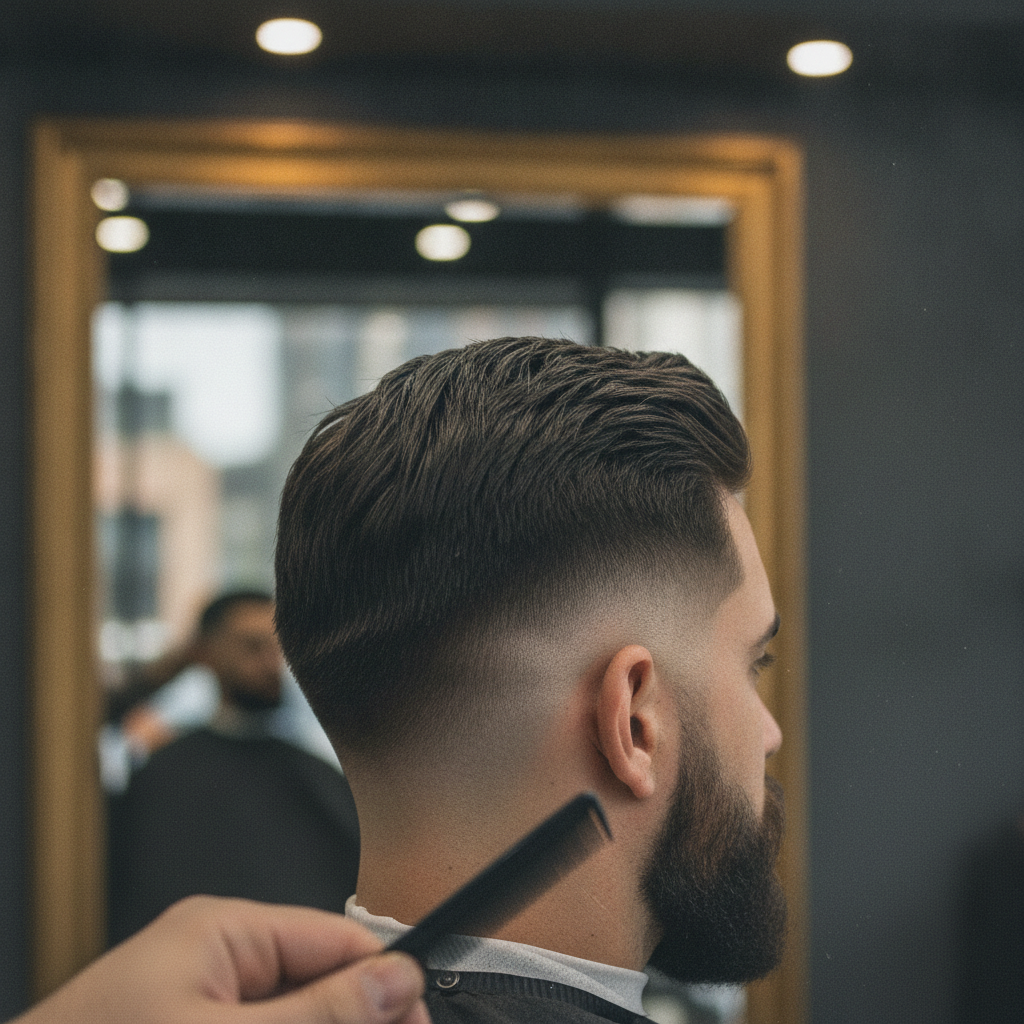 Clean modern taper fade haircut demonstrating blending skills