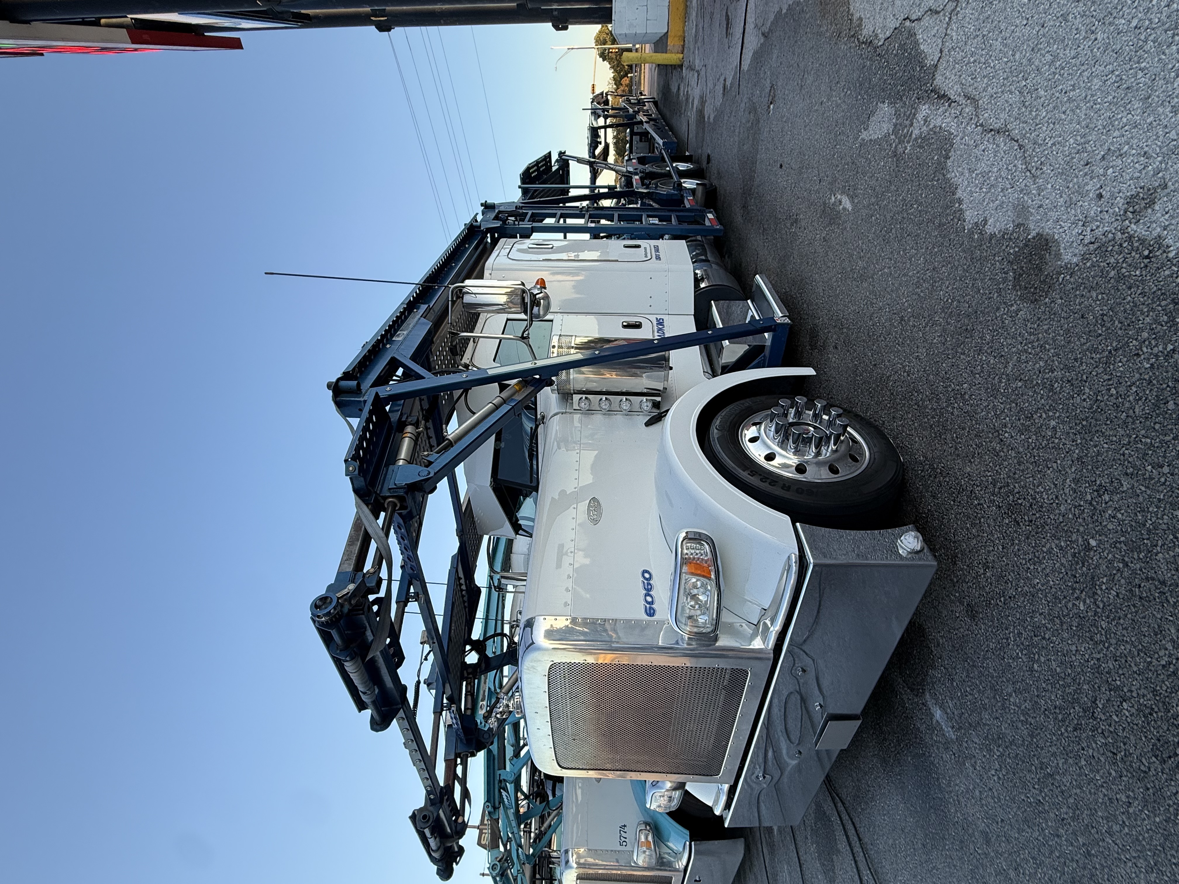 Mirror-finish chrome grille on a detailed semi-truck