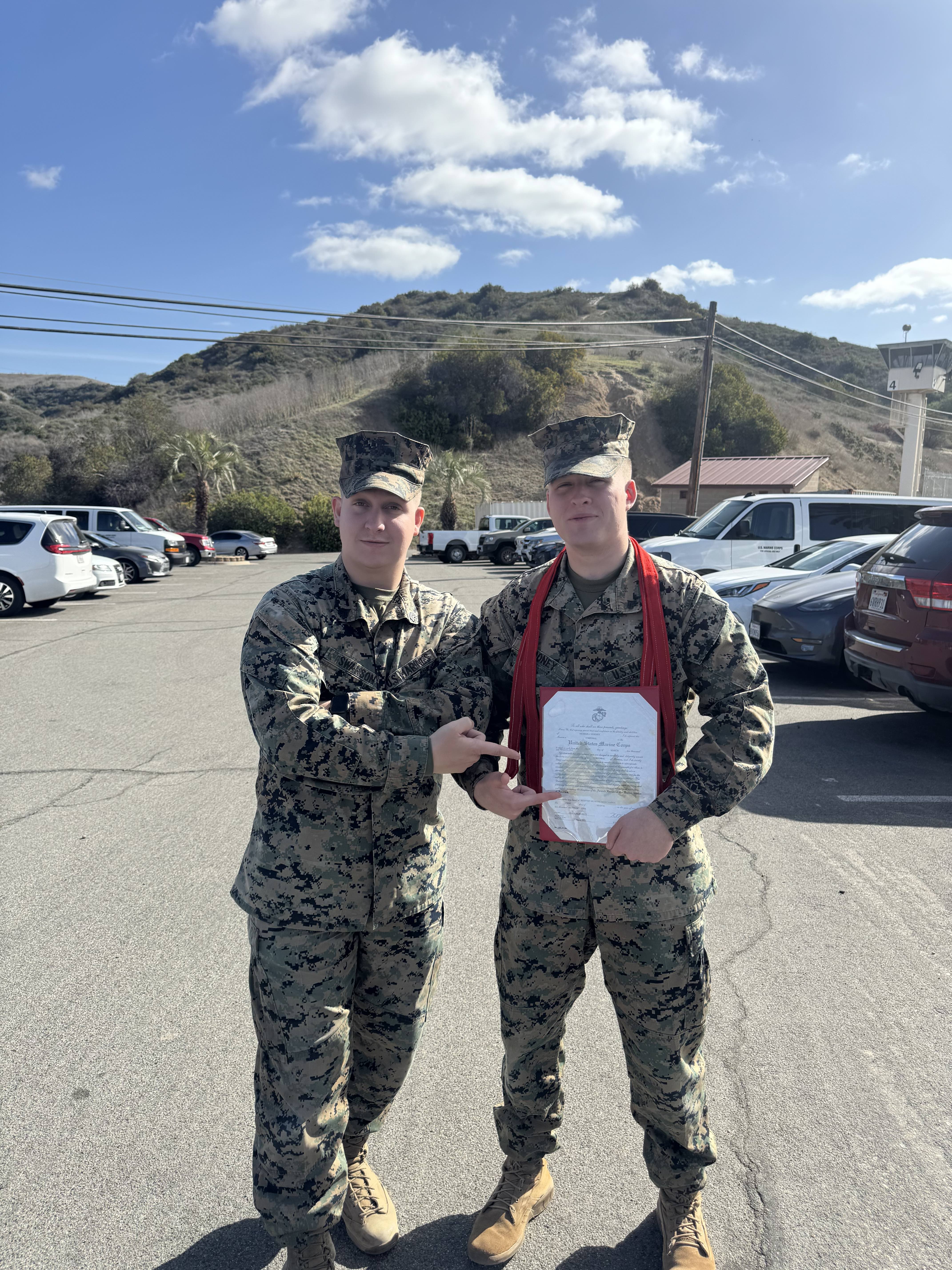 Michael Rooney in United States Marine Corps dress uniform