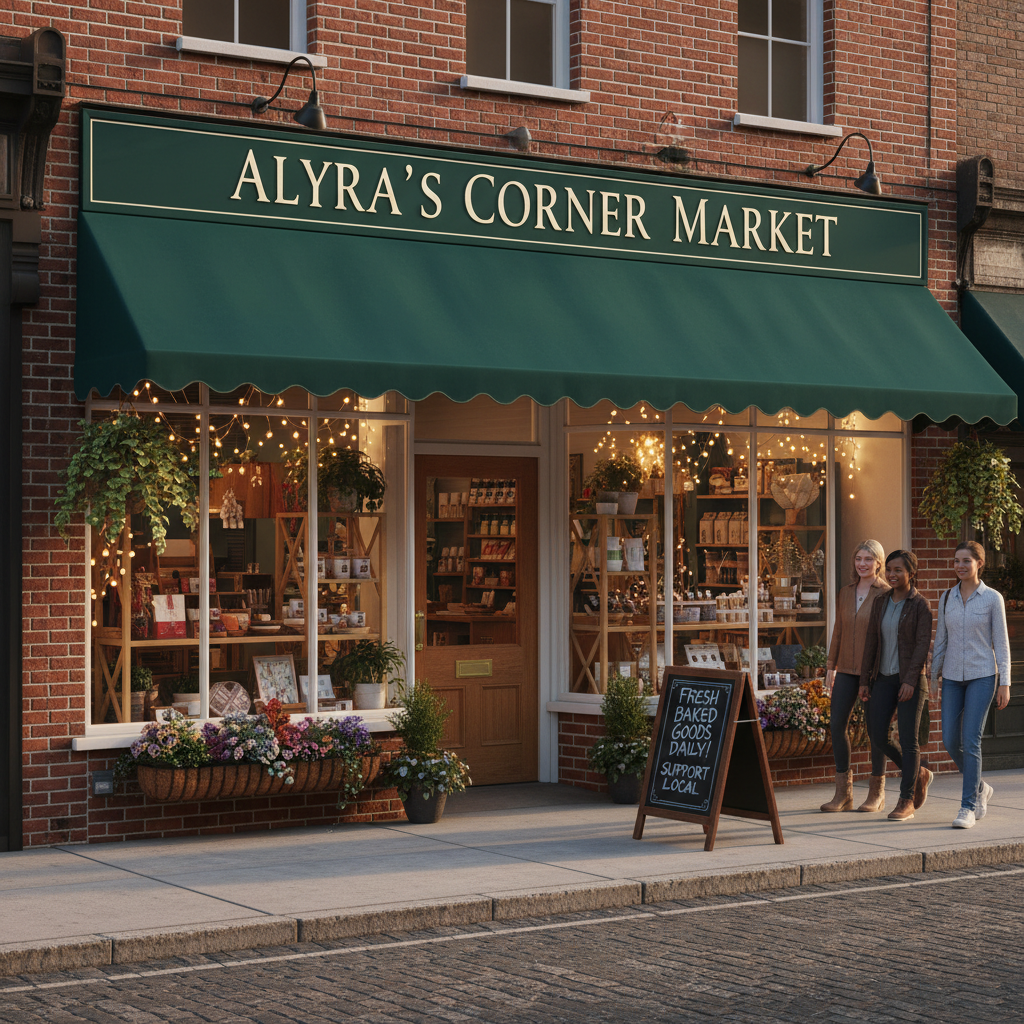 Welcoming local retail storefront representing brick and mortar businesses