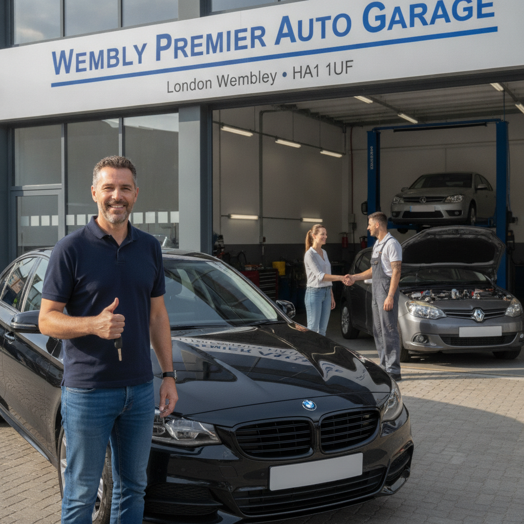 Another satisfied customer's vehicle leaving the Wembley MOT centre