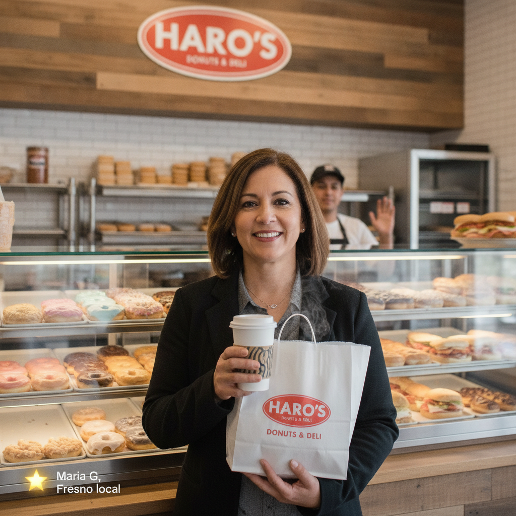 Portrait of regular customer Maria