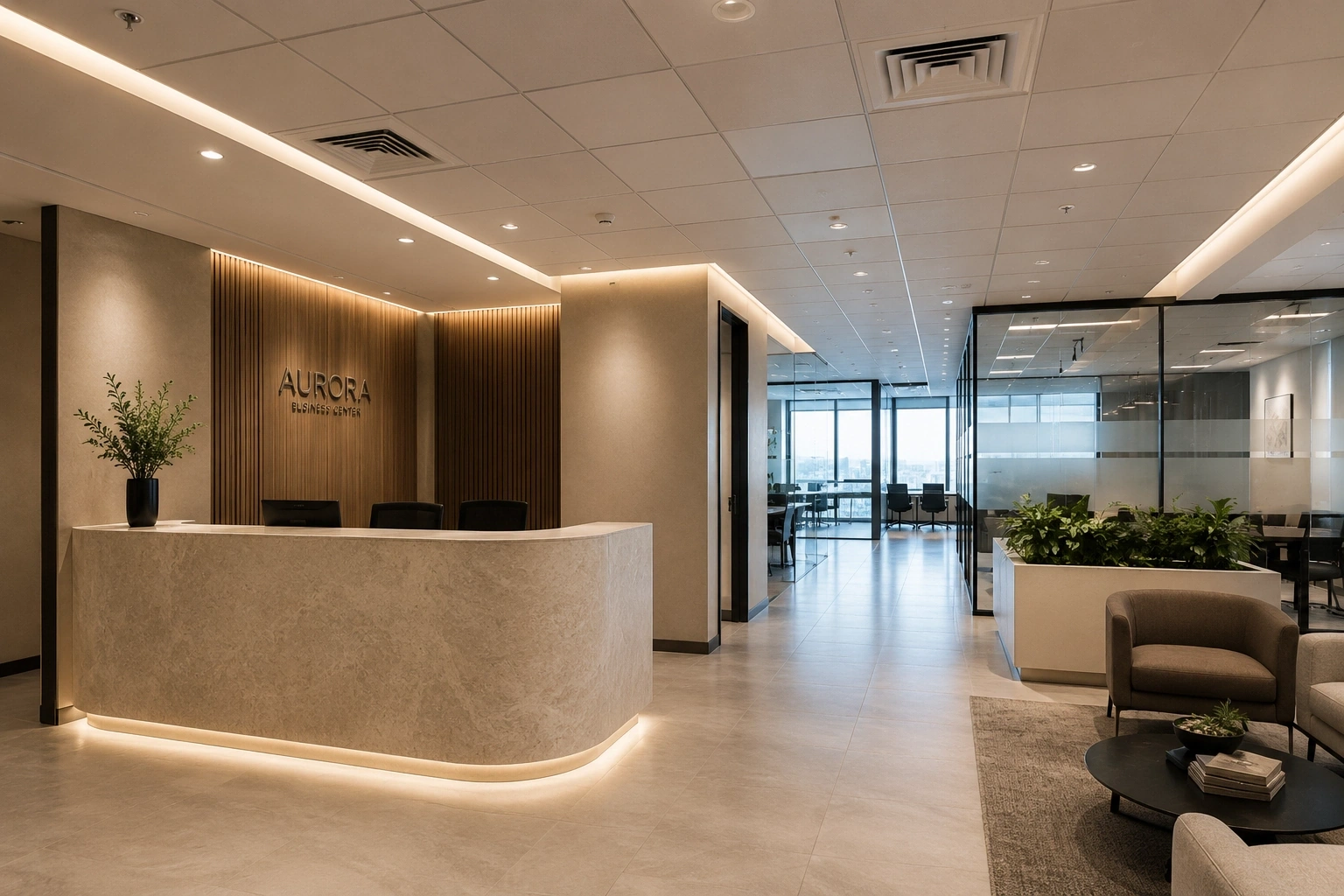 Same office reception after premium fit-out