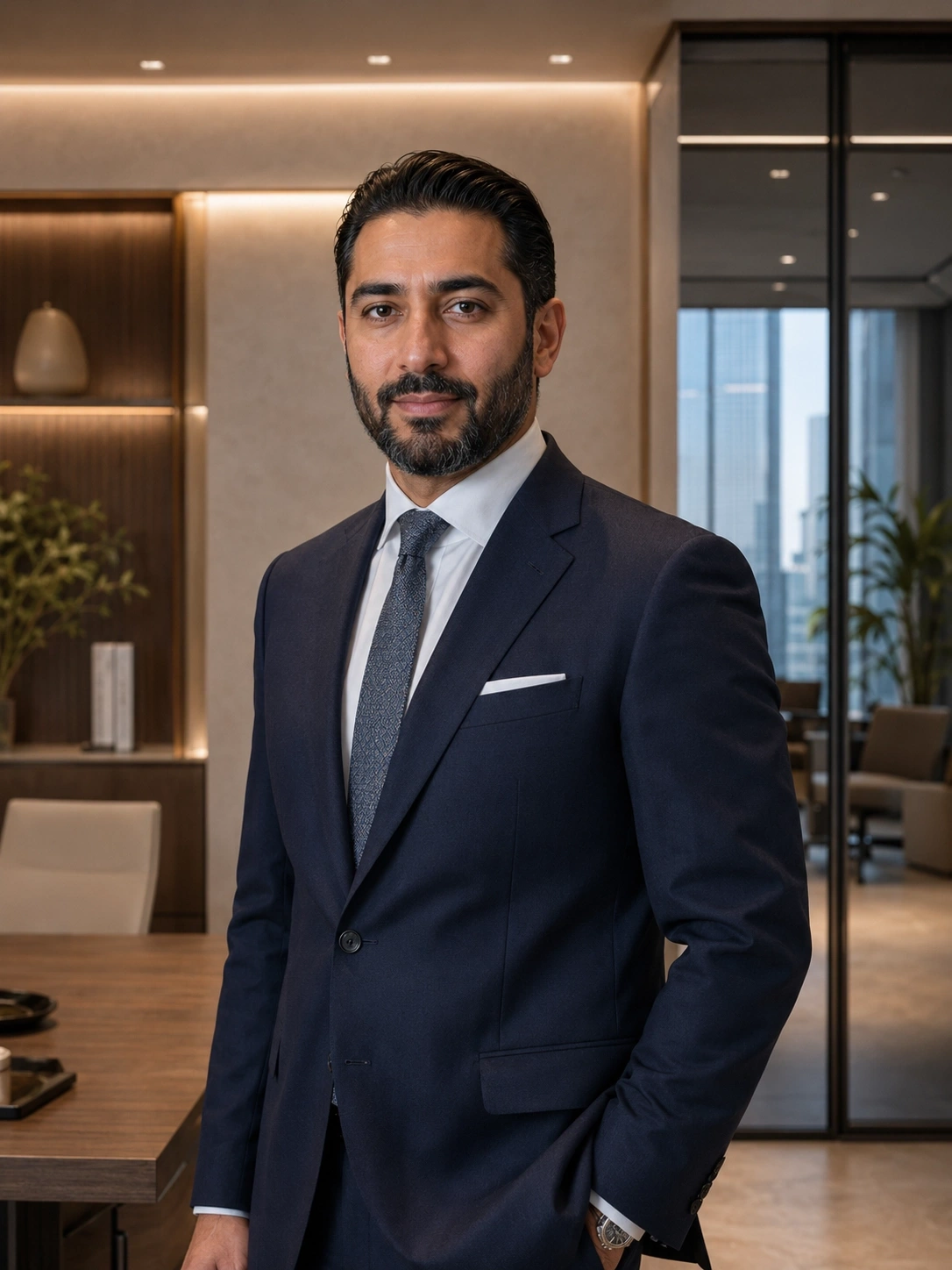 ELEVATE founder in a premium office setting