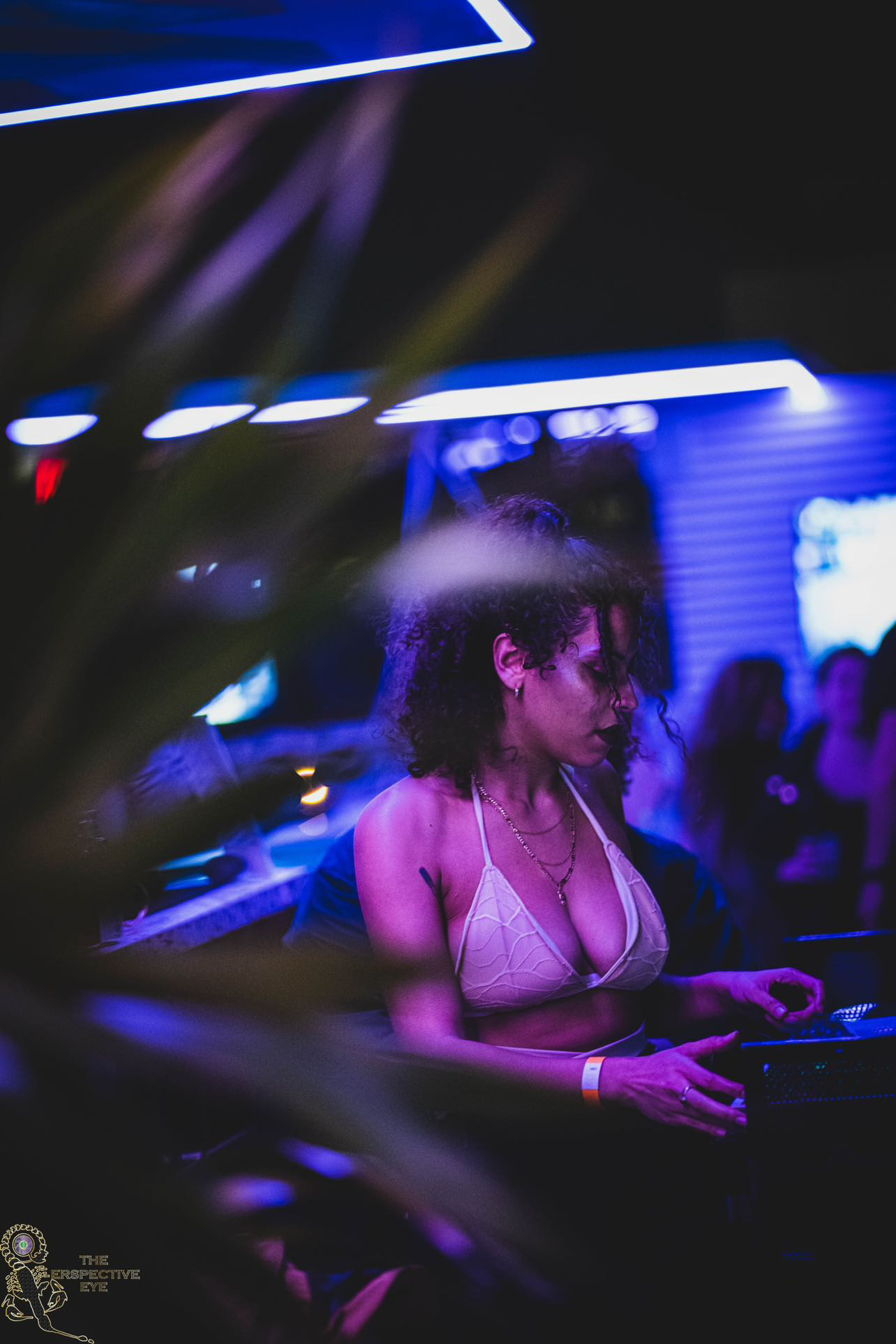 DJ ZÜM curating sound at a high-end Art Basel luxury event