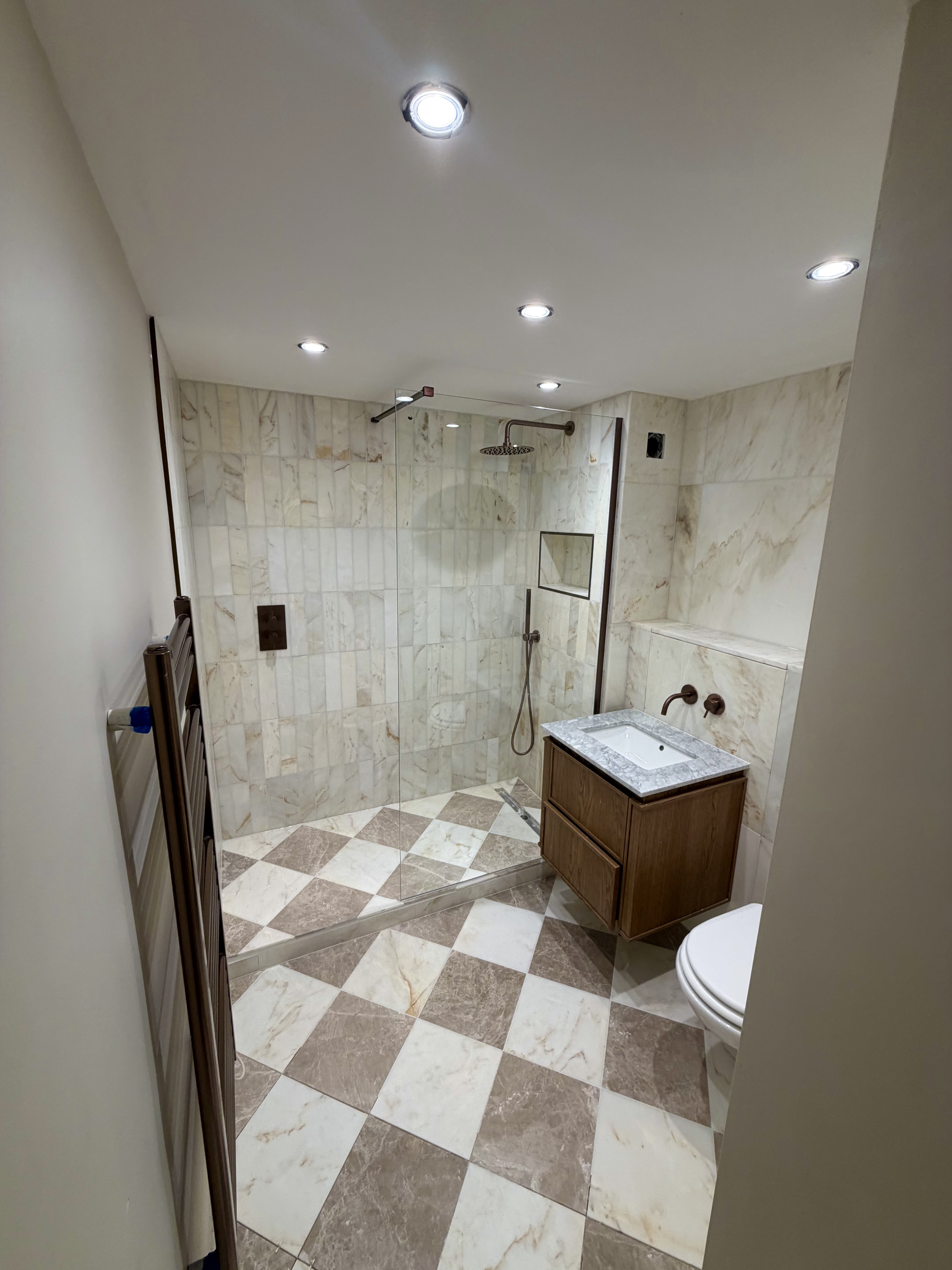 High-end luxury property interior renovation featuring bespoke masonry and finishing