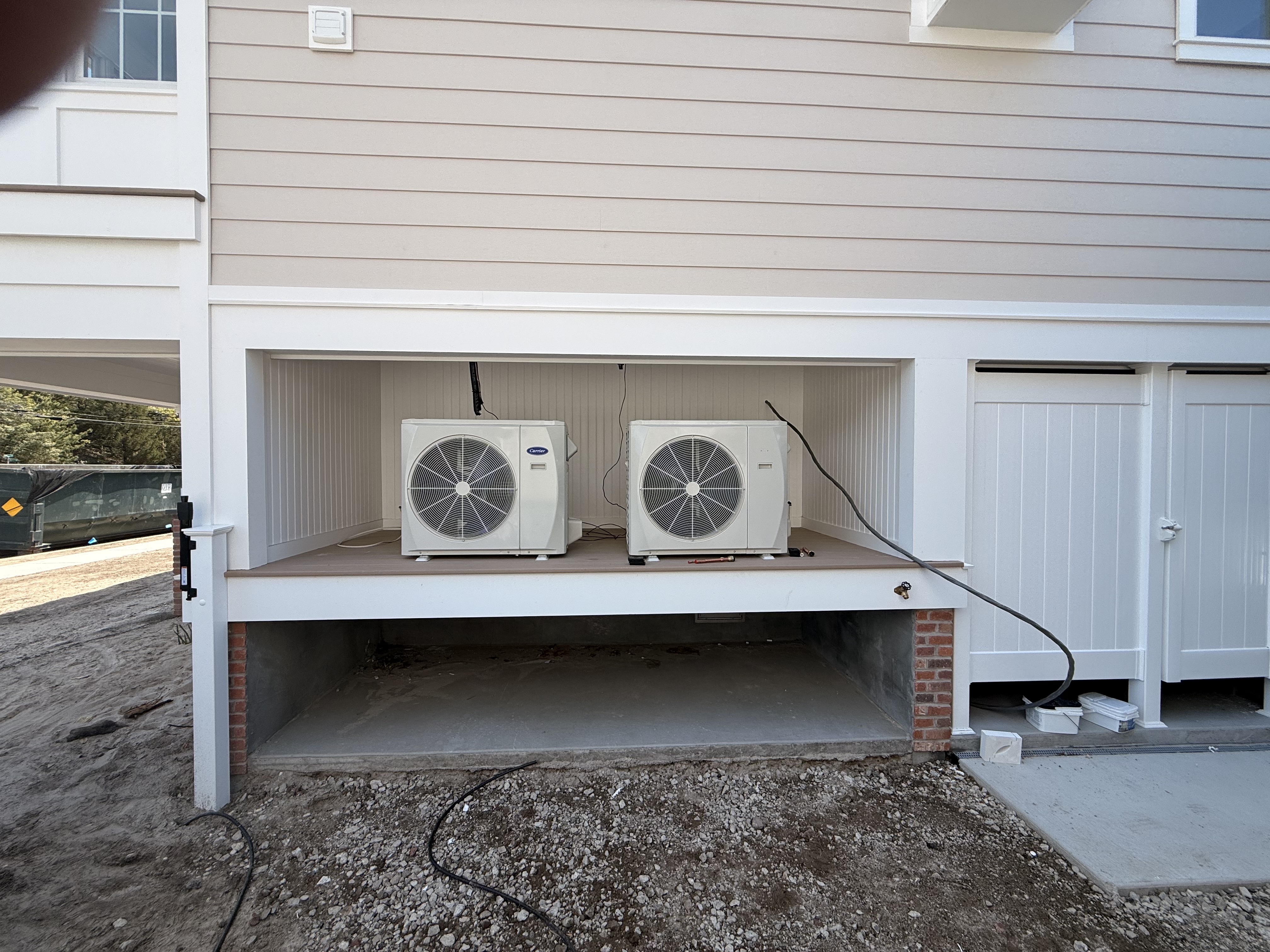 New ductwork installation by HVAC technician in attic