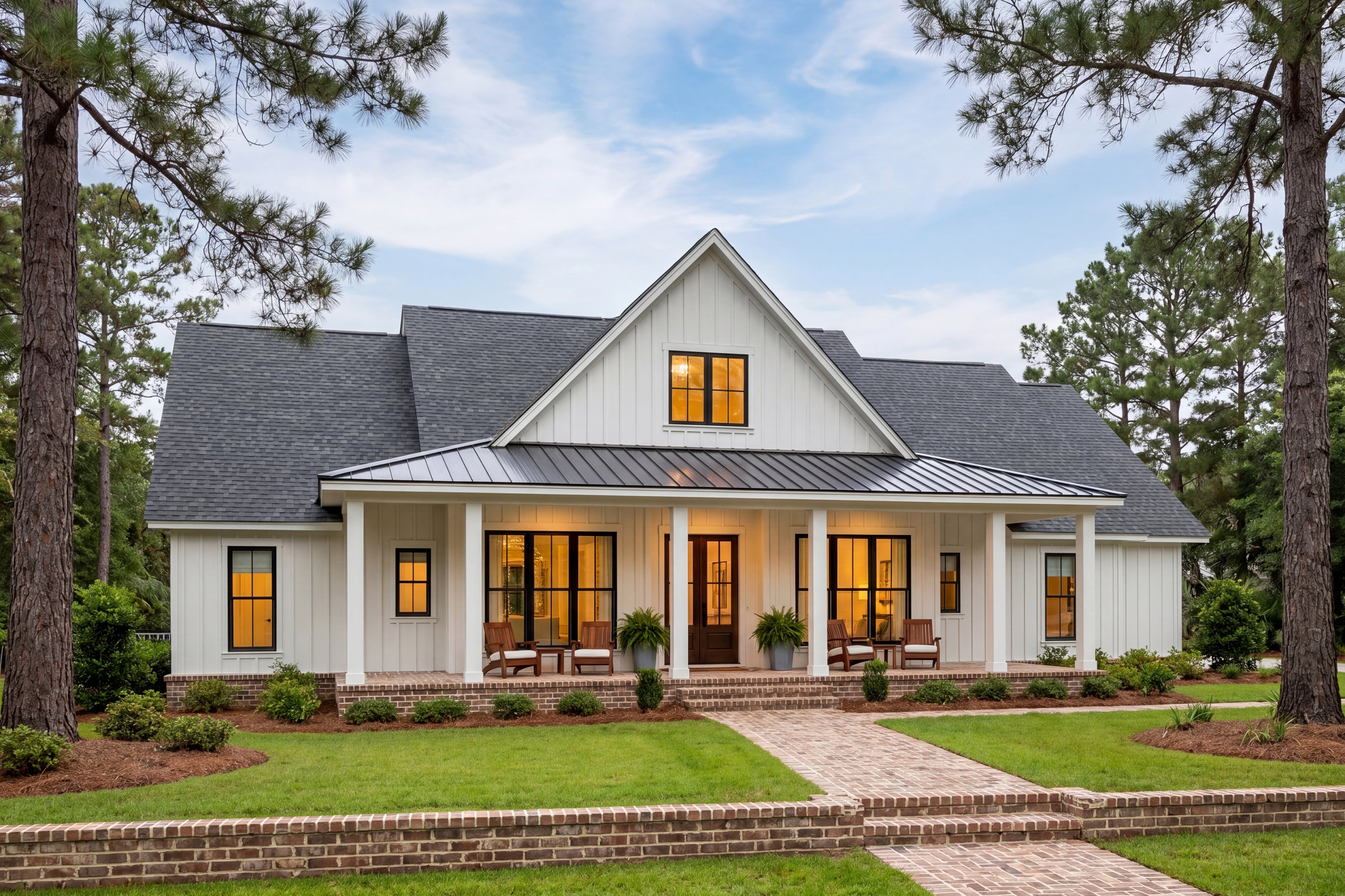 Classic North Fork Long Island single family home with charming exterior surrounded by trees