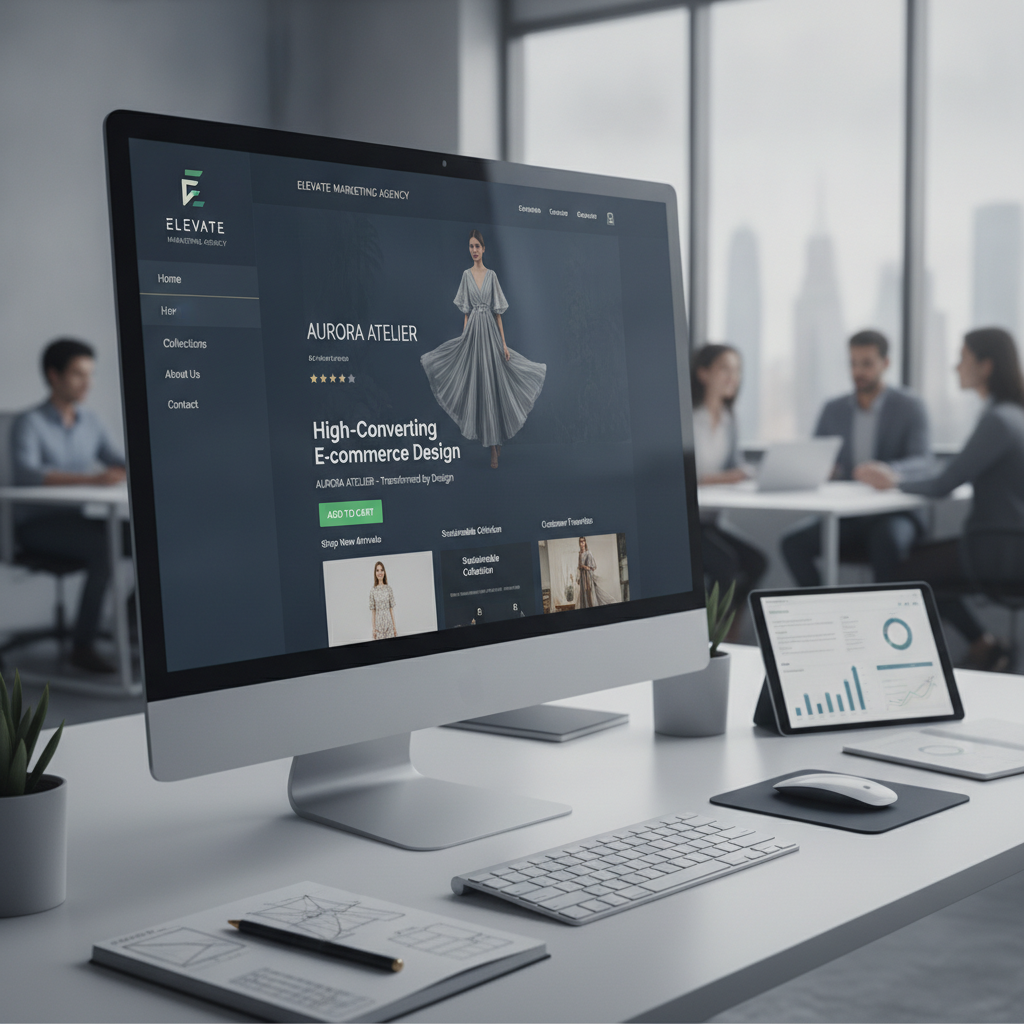 High-Converting E-commerce Website Design for Elevate Marketing Client