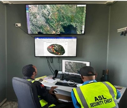 Professional security team in corporate setting