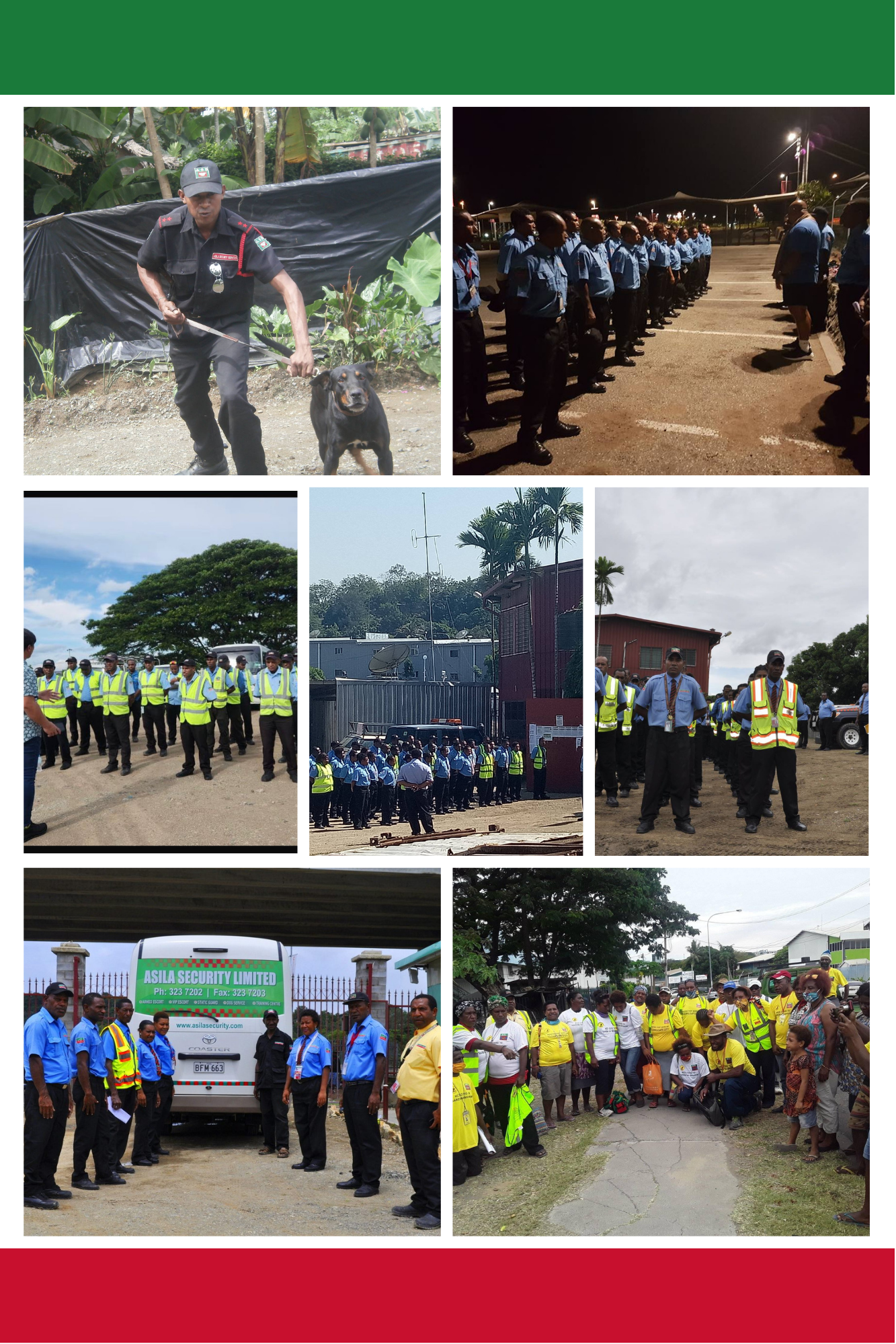 ASL security team operational briefing in Port Moresby