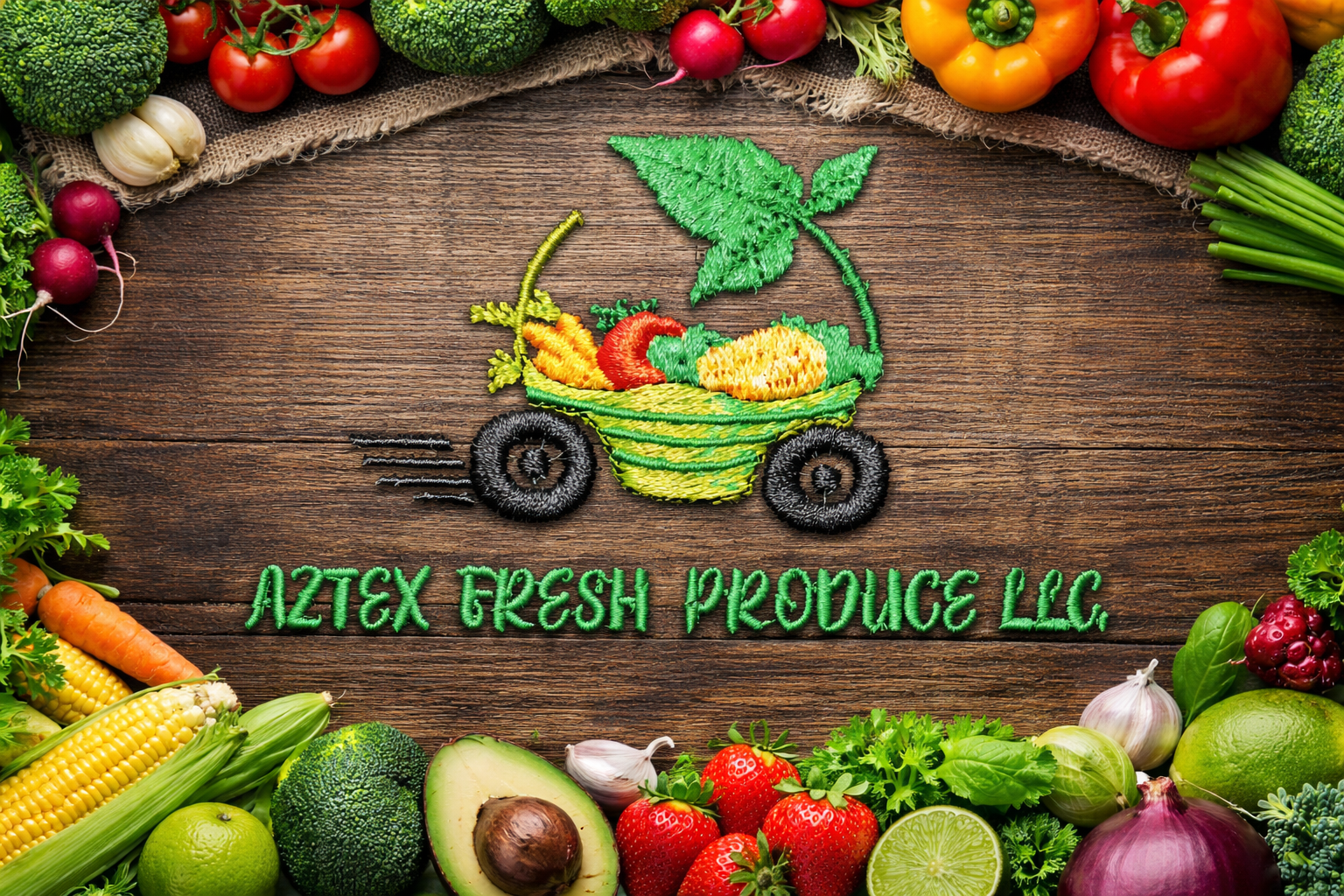 Fondo de frutas y verduras frescas y llamativas