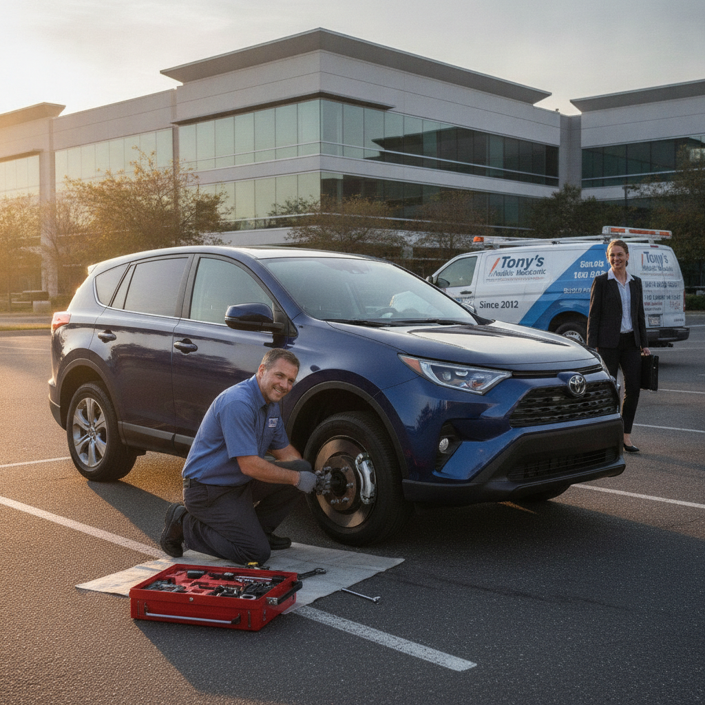 Blue SUV customer vehicle