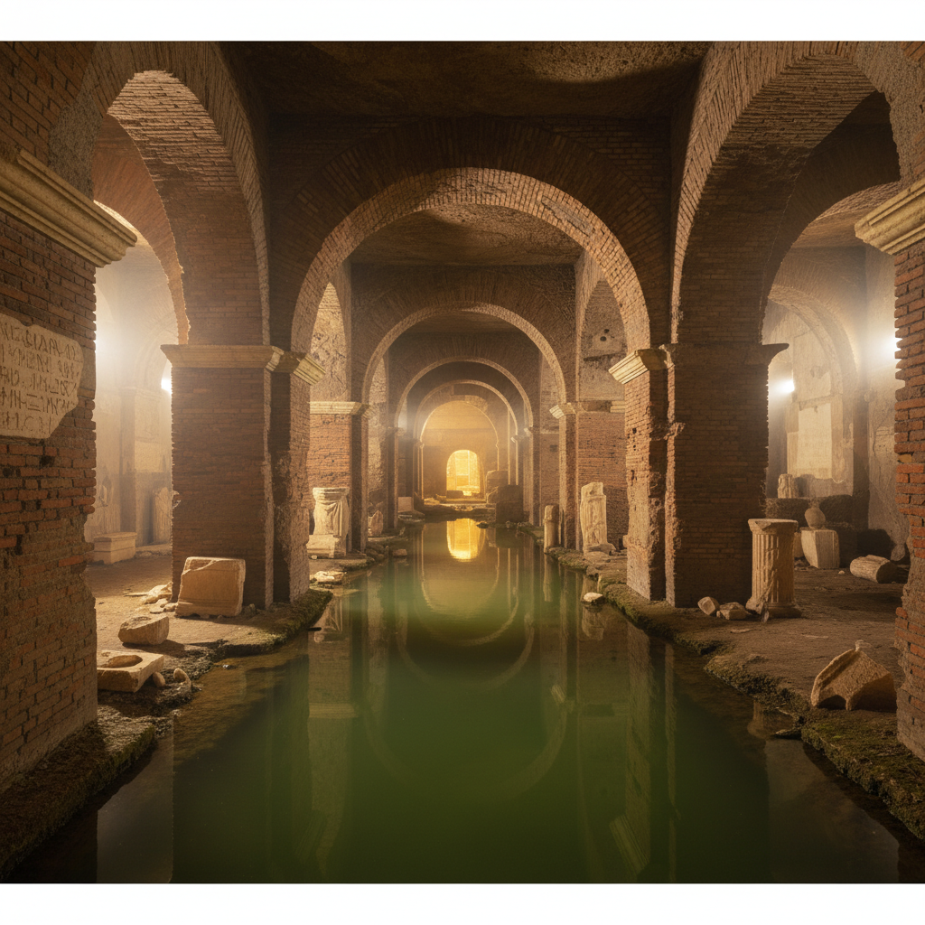 Underground ruins in Rome