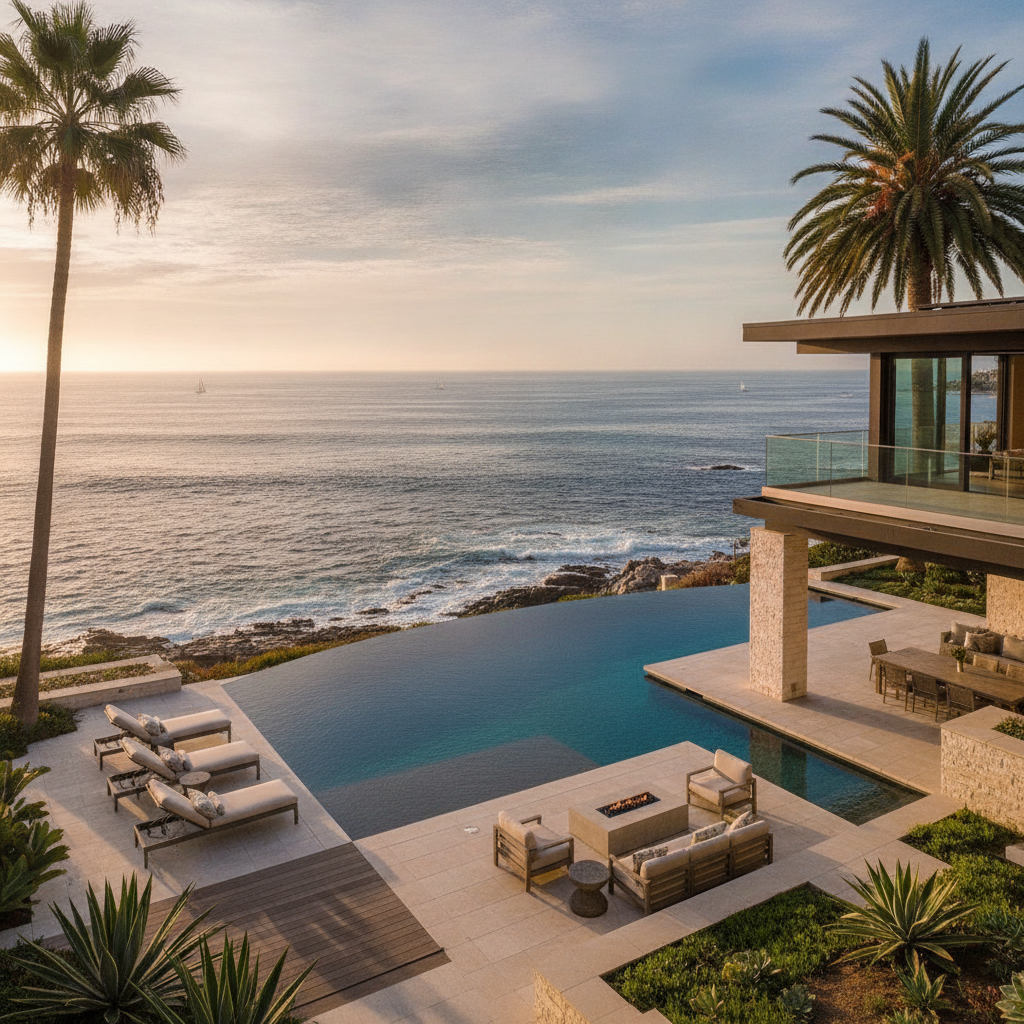 Luxury La Jolla oceanfront estate with infinity pool overlooking the Pacific Ocean