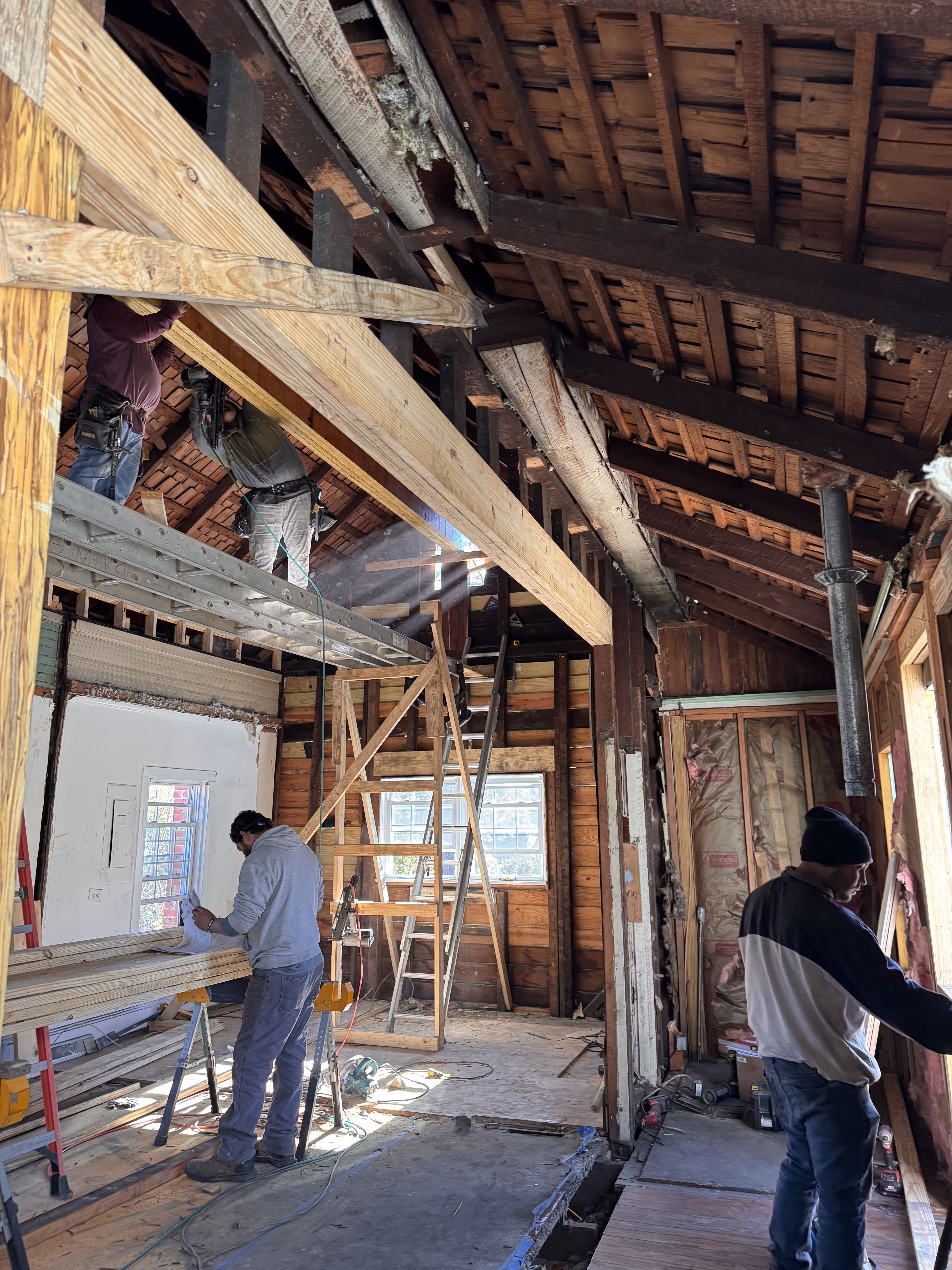 Modern boutique fitness studio interior buildout in Charleston South Carolina by Taylor Coastal Construction