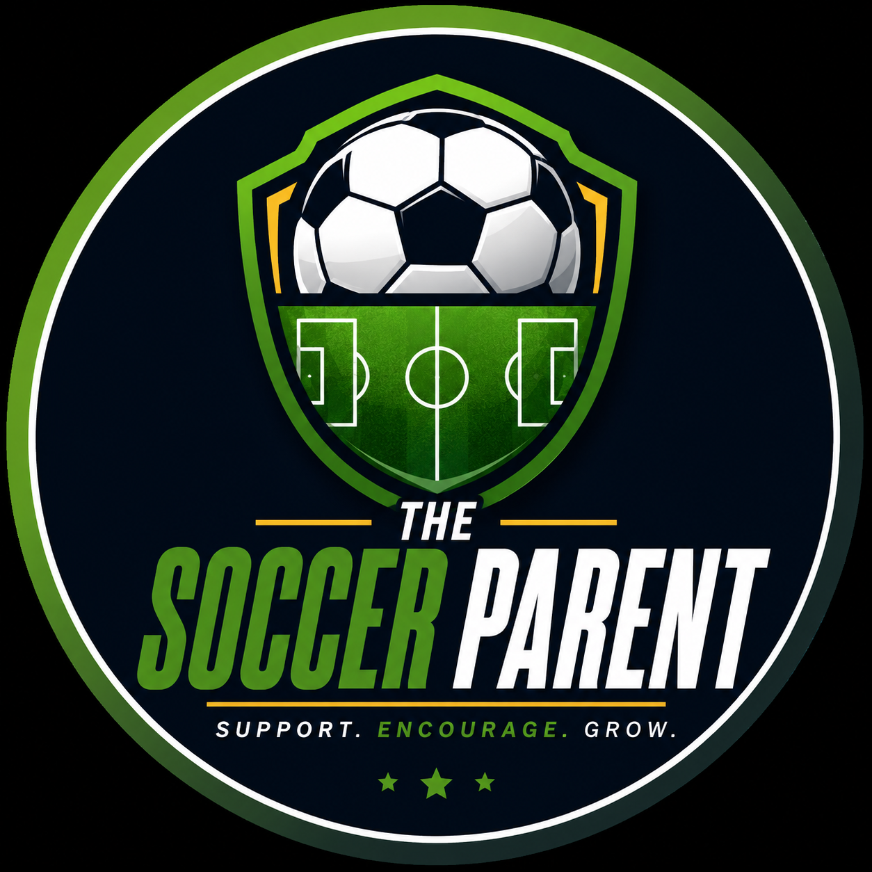 Digital tablet displaying The Soccer Parent Roadmap eBook cover alongside a youth soccer ball on a green turf background