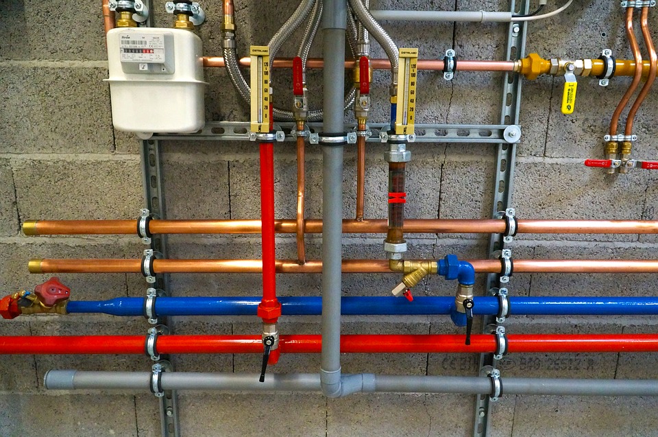 Commercial plumbing system inspection in apartment complex