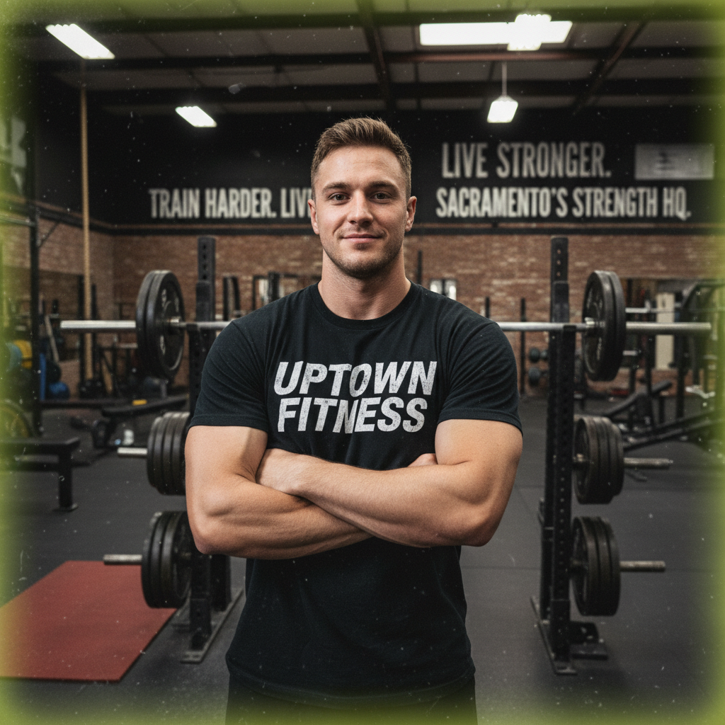 Devon T, Uptown Fitness powerlifter member portrait
