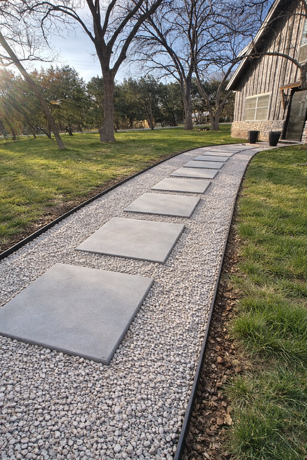 Beautifully manicured lawn