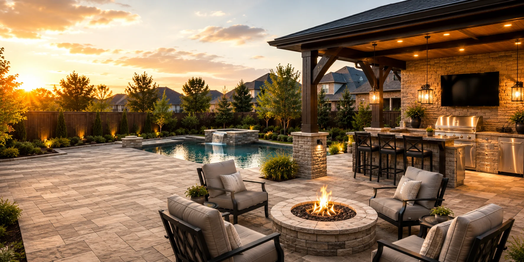 Finished San Antonio paver patio project