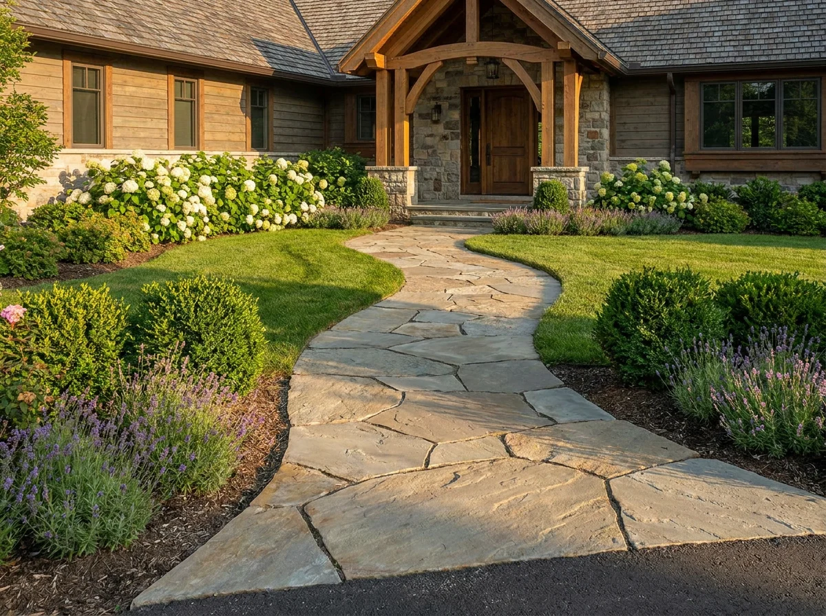 Paver walkway and front entry path in San Antonio, TX