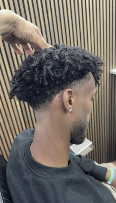 Premium fade haircut close-up at Kadir barbershop