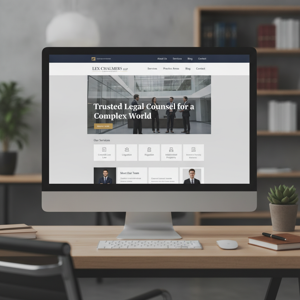 Professional law firm website design layout