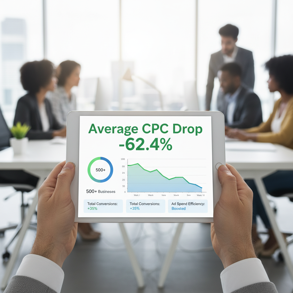Dashboard showing reduced CPC